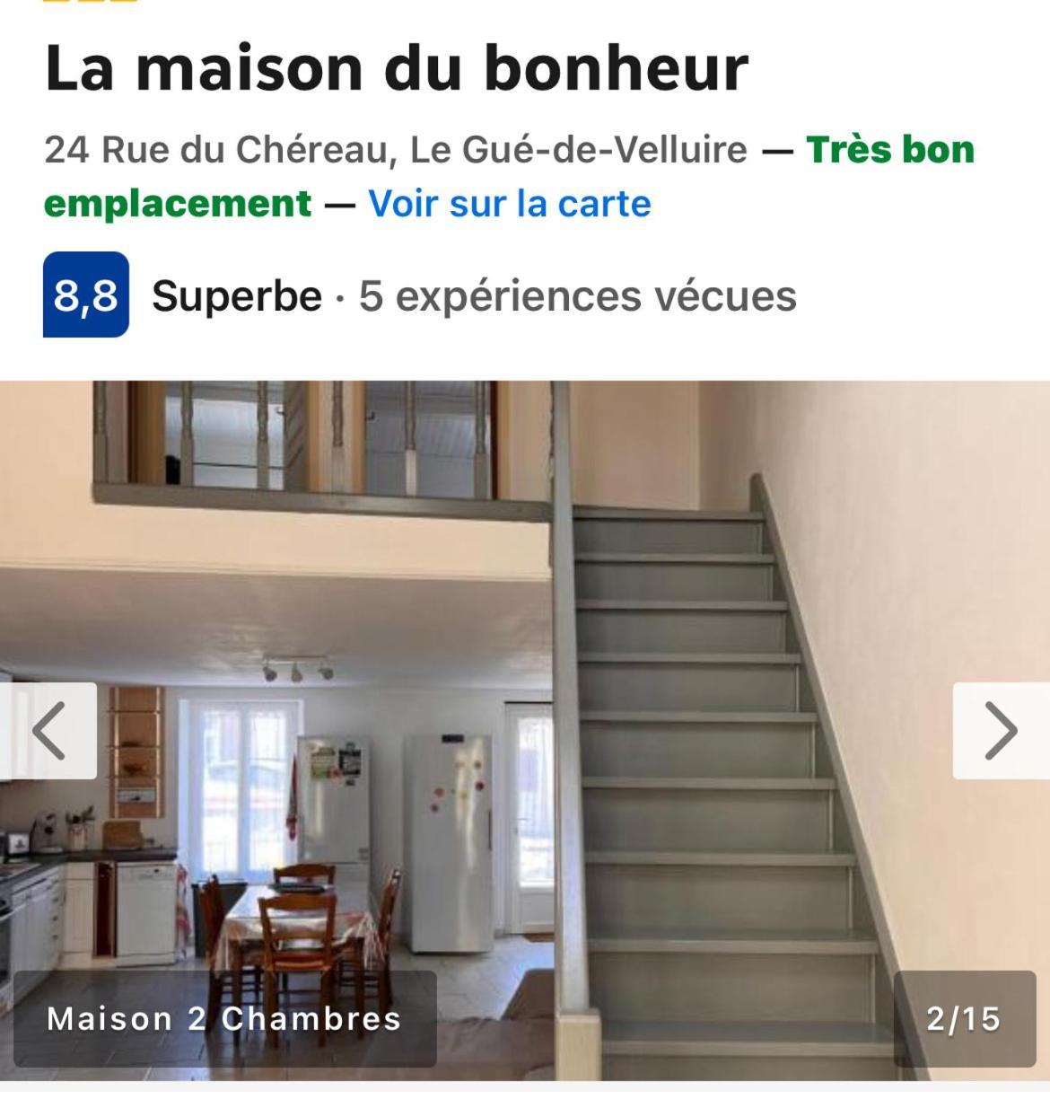 La Maison Du Bonheur Le Gué-de-Velluire Extérieur photo