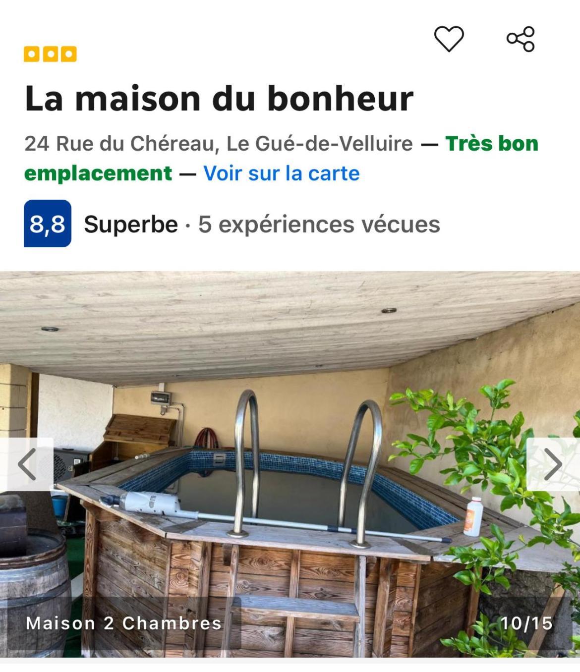La Maison Du Bonheur Le Gué-de-Velluire Extérieur photo