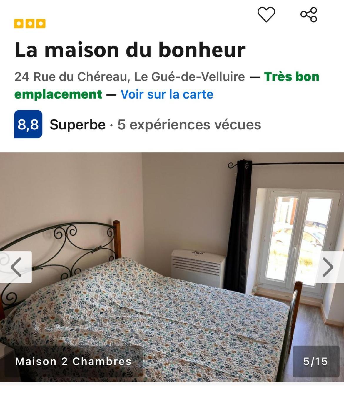 La Maison Du Bonheur Le Gué-de-Velluire Extérieur photo