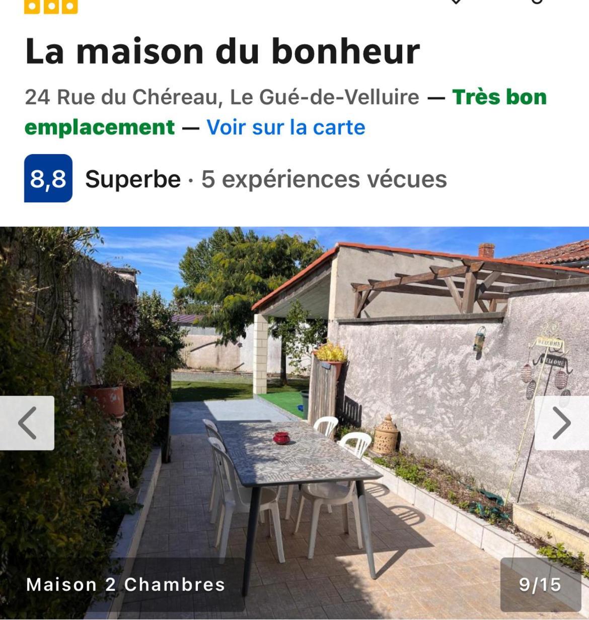 La Maison Du Bonheur Le Gué-de-Velluire Extérieur photo